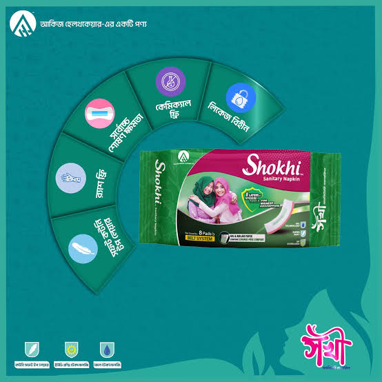 ডিডাফ-সখী স্যানিটারি ন্যাপকিন (৮ পিস)